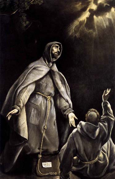 GRECO, El St Francis's Vision of the Flaming Torch